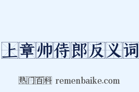 上章帅侍郎反义词是什么意思的图片